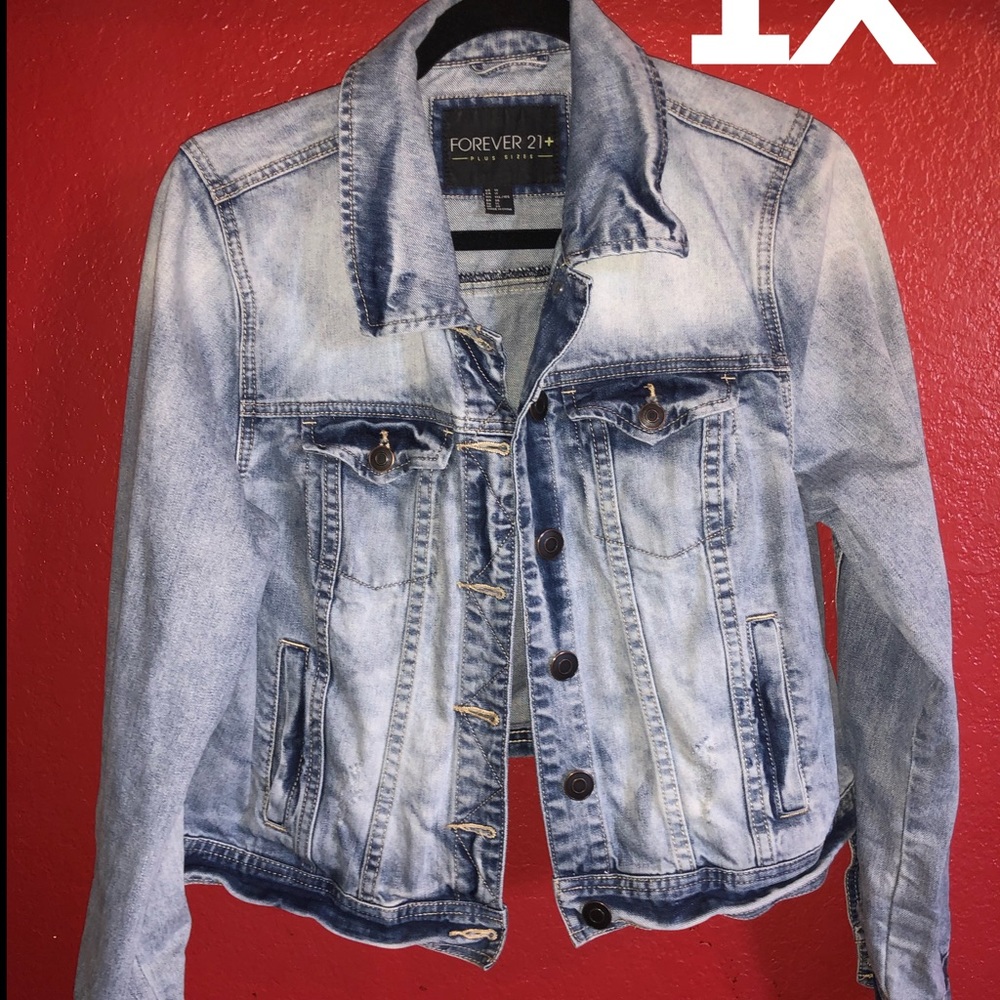 Forever 21+ Cropped Denim Jacket